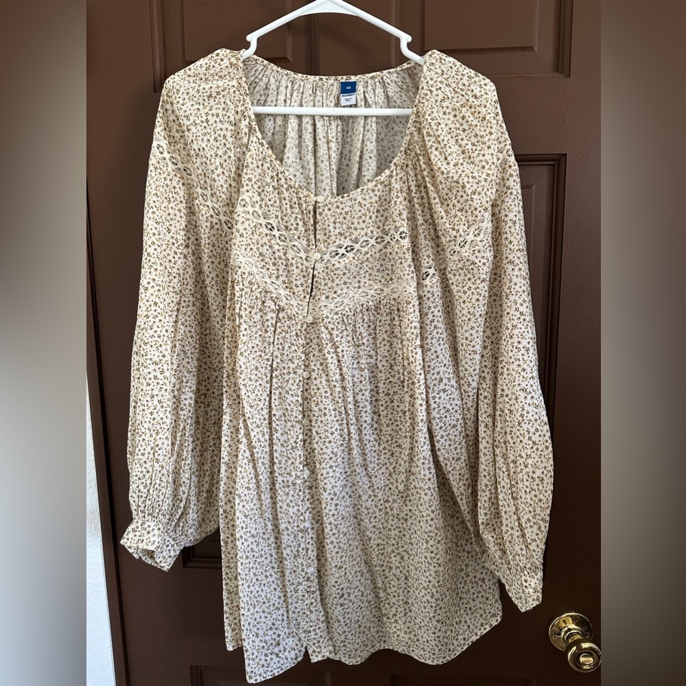 Floral Print Blouse Plus Size - Old Navy (New Without Tags)